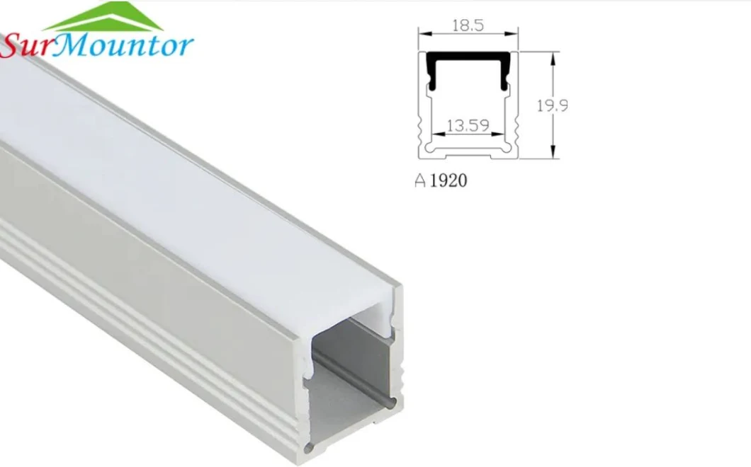 Project Hot Sale Opal Diffuser LED Mounting Channel Aluminum Profile