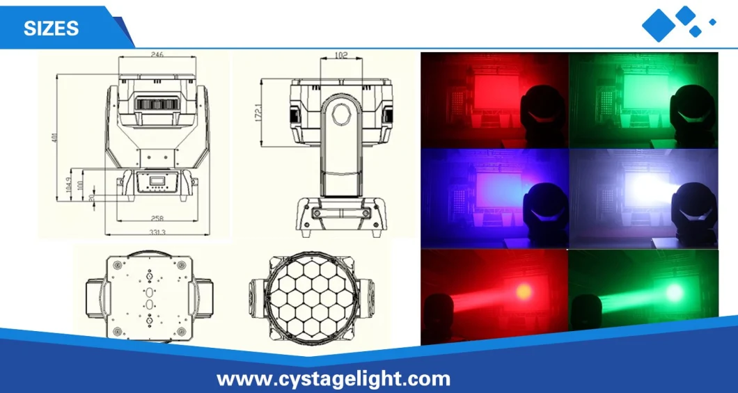 19PCS 15W RGBW 4in1 Osram LED Zoom Wash Moving Head Stage Light