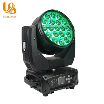 LED 19X15W con retroiluminación Zoom Wash Luz con cabezal móvil