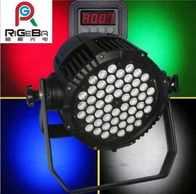 Luz LED PAR 54X1w/3W LED PAR Can (RG-P54) RGBA para uso en exteriores a prueba de agua