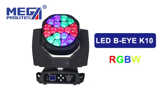 19 X 15W RGBW LED Bee Eye Zoom Wash Cabeza móvil Etapa DJ Luz