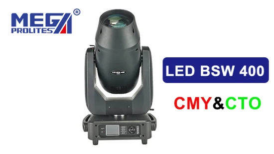 Luz de cabeza móvil profesional de alta potencia 400W LED Beam Spot Wash 3in1 con color CMY y CTO
